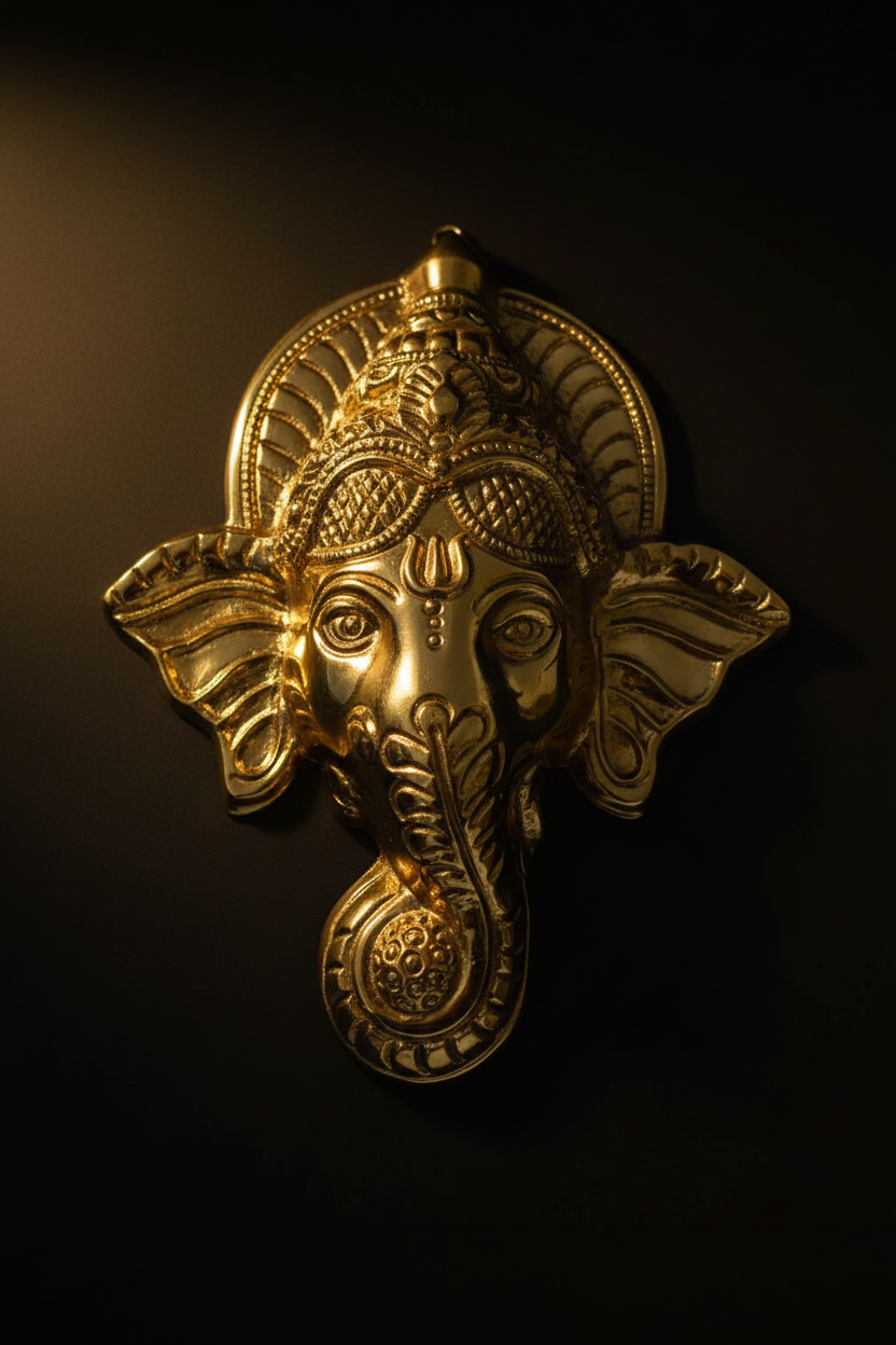 Ganesha Mukham small on black background