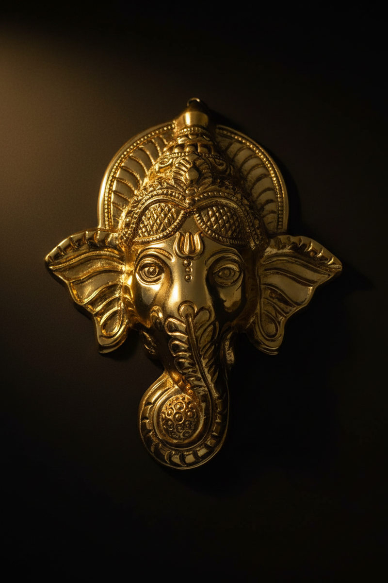 Ganesha Mukham small on black background