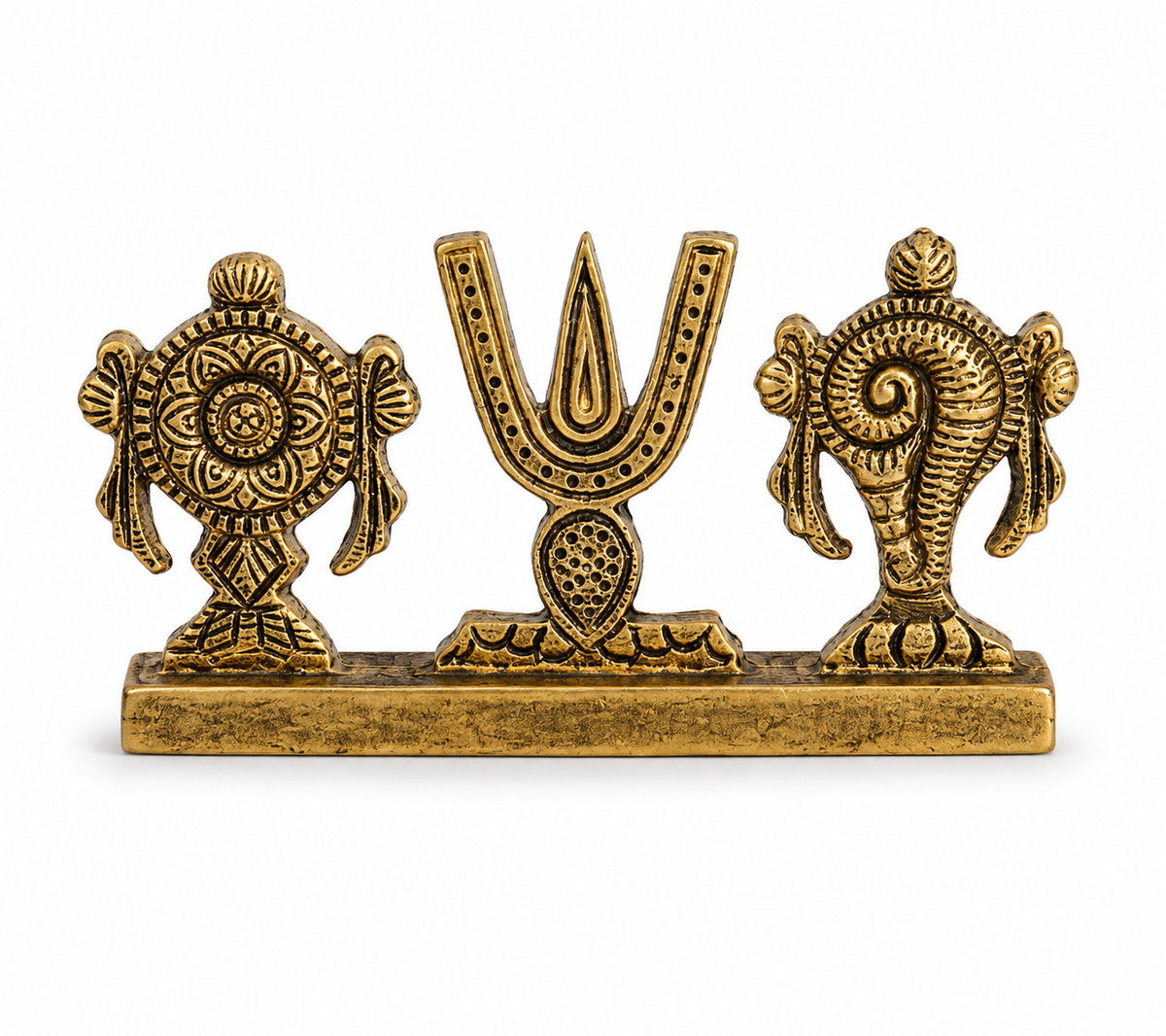 Vishnu Pancha Ayudha – Sacred Symbols of Lord Vishnu Brass Idol