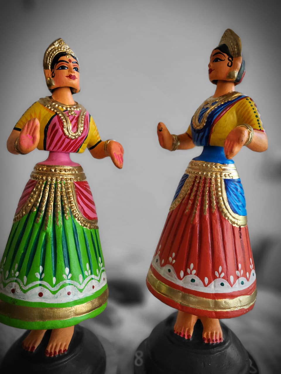 Tanjore Dancing Doll – Hand-Painted Traditional Figurine