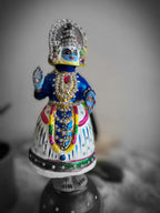 Tanjore Vishnu doll full view with colourful attire