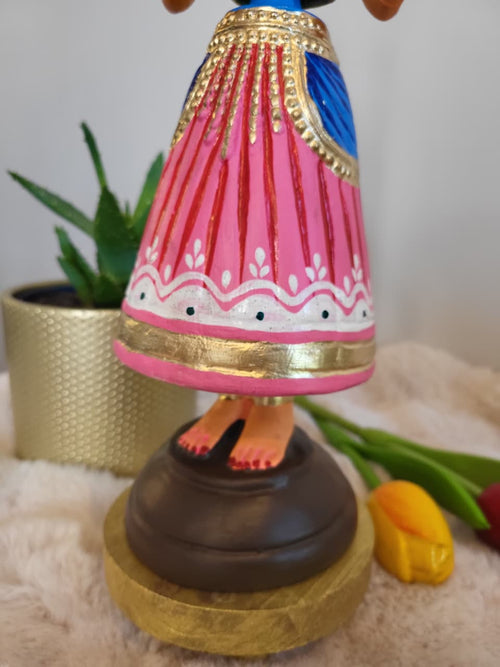 Tanjore Dancing Doll – Hand-Painted Traditional Figurine