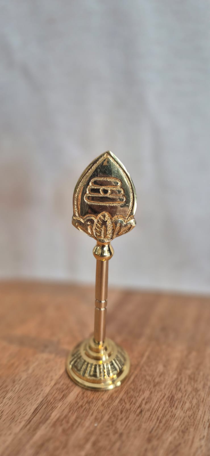 Murugan Vel brass figurine side view