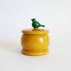 Channapatna wooden trinket box with bird lid styled product photo