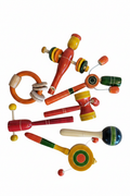 Channapatna wooden baby toy set styled product photo