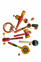 Channapatna wooden baby toy set styled product photo