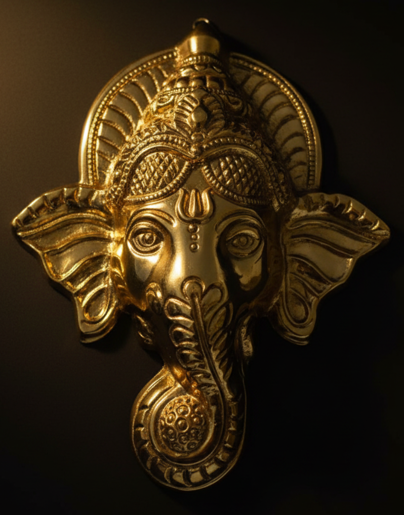 Ganesha Mukham small on black background
