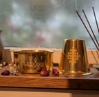 Lifestyle with wooden tray