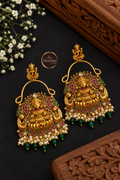 Naga’s Antique Chanbali earrings on charcoal